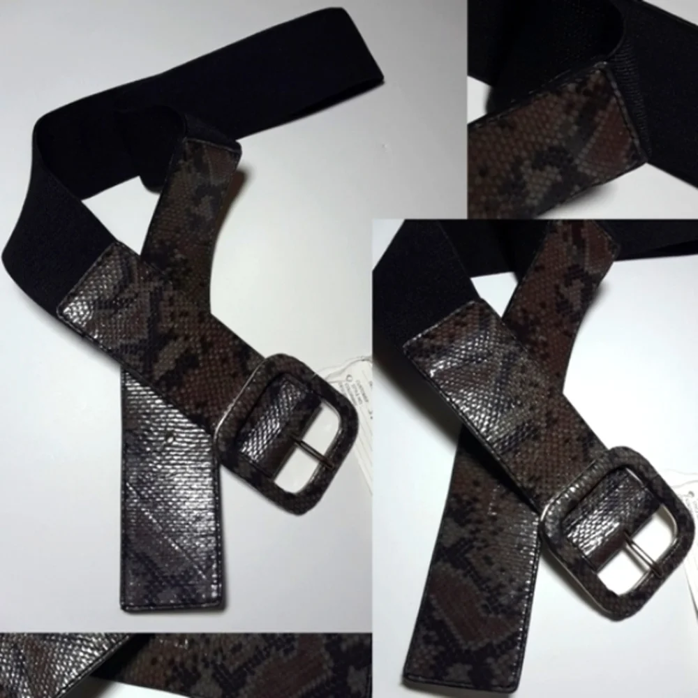 Cipriani Max Leather Scales Buckle Front Belt-OS